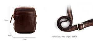 Genuine Leather Men's Belt Bag High Quality