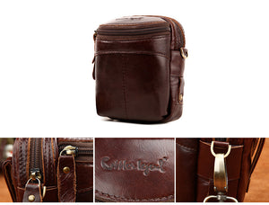 Genuine Leather Men's Belt Bag High Quality
