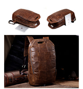 Genuine Leather Large Capacity Vintage Backpack