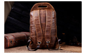 Genuine Leather Large Capacity Vintage Backpack