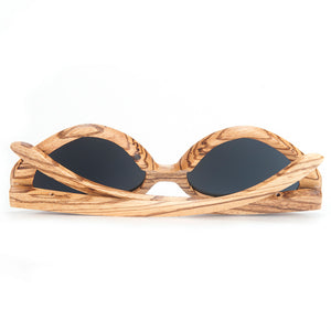 Women's Sunglasses New Unique Design Zebra Wood Heart-shaped
