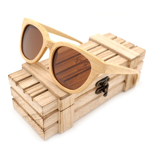 Women's Sunglasses Natural Bamboo Retro