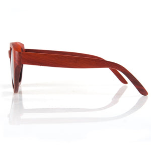 Women's Sunglasses New Red Wood Bamboo