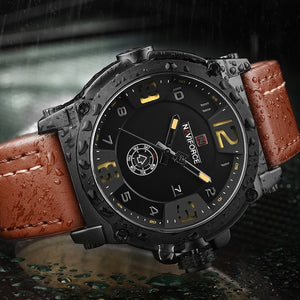 Men's Sport Watches Leather Strap Waterproof