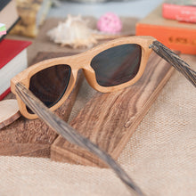 Load image into Gallery viewer, Women&#39;s Sunglasses Bamboo &amp; Zebra Wooden