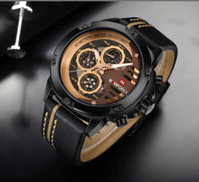 Load image into Gallery viewer, Men's Watches Waterproof Leather Wrist Watch