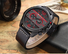 Load image into Gallery viewer, Men's Leather Quartz Wristwatch