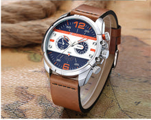 Load image into Gallery viewer, Men's Leather Quartz Wristwatch