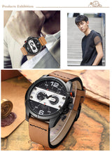 Load image into Gallery viewer, Men's Leather Quartz Wristwatch