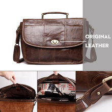 Load image into Gallery viewer, Men's Genuine Leather Business Handbag Big Briefcase