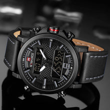 Load image into Gallery viewer, Men's Waterproof LED Analog Clock