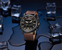 Load image into Gallery viewer, Men's LED Digital Clock Leather Waterproof