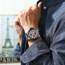 Load image into Gallery viewer, Men's Leather Waterproof Clock