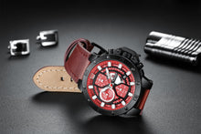 Load image into Gallery viewer, Men's Leather Waterproof Clock