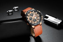 Load image into Gallery viewer, Men's Leather Waterproof Clock