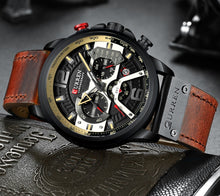 Load image into Gallery viewer, Men's Fashion Leather Wristwatch