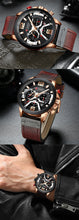 Load image into Gallery viewer, Men's Fashion Leather Wristwatch