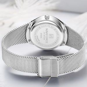 Women's Watches Fashion Waterproof Silver White