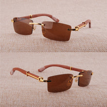 Load image into Gallery viewer, Men&#39;s Sunglasses Wooden brown Frameless