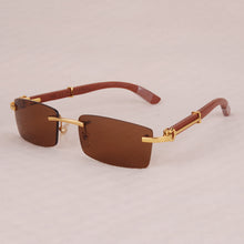 Load image into Gallery viewer, Men's Sunglasses Wooden brown Frameless