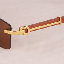 Load image into Gallery viewer, Men's Sunglasses Wooden brown Frameless